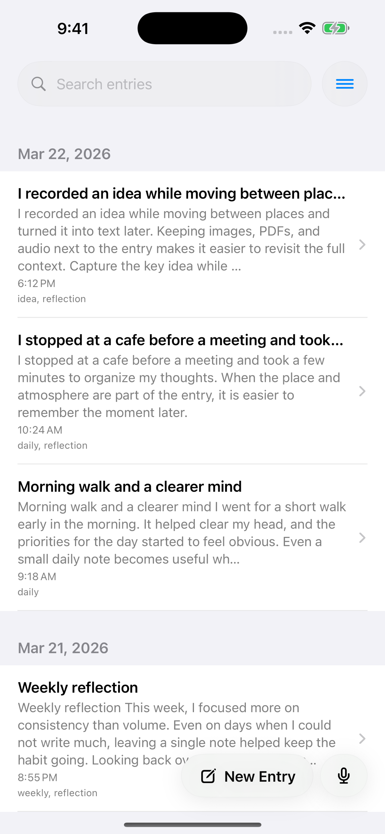 Ayumi iPhone — Entry List