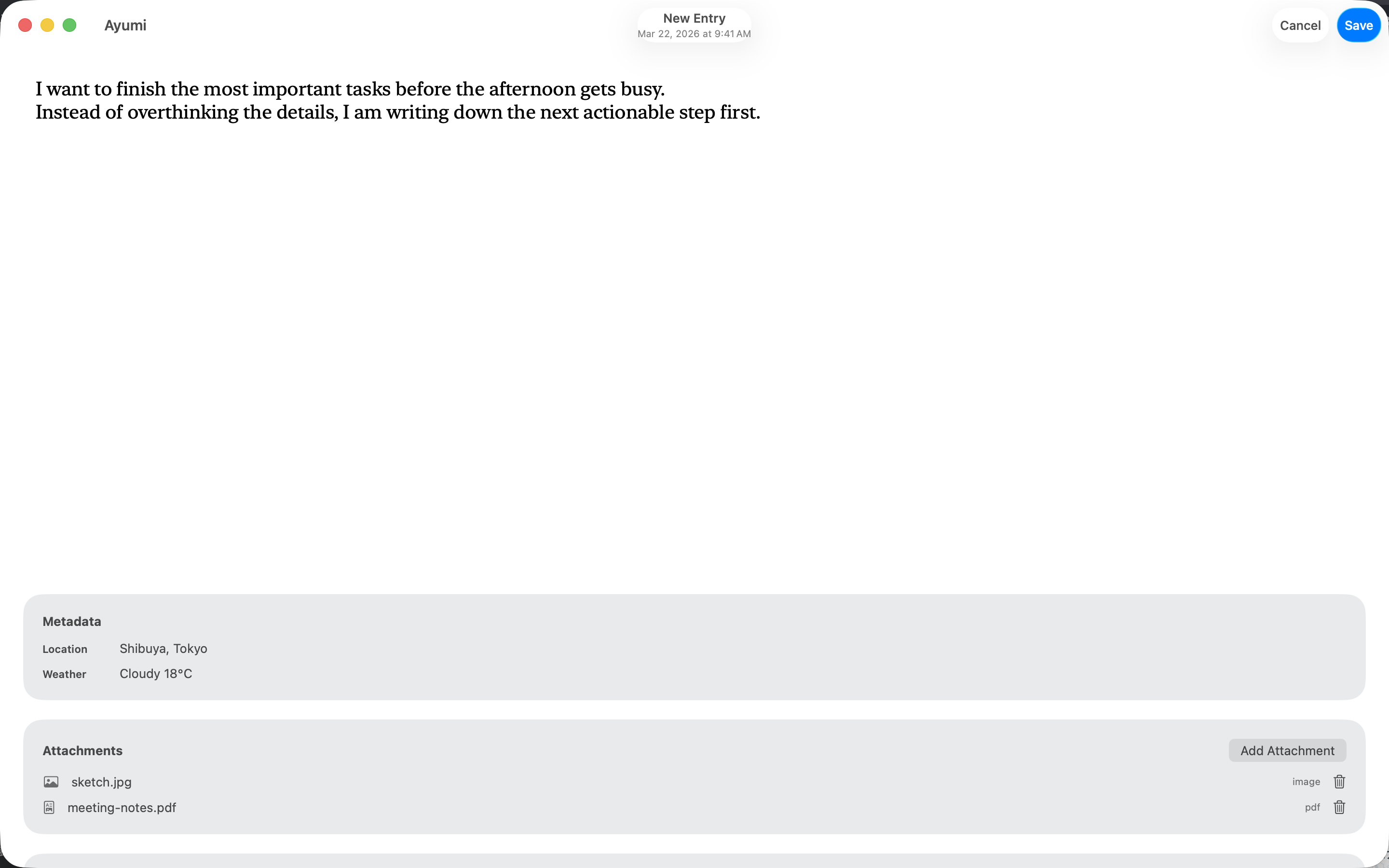 Ayumi macOS — Compose